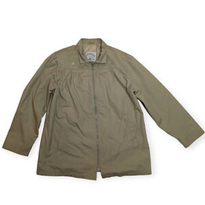 Vintage London Fog Outdoors Limited Khaki Tan  Zip Up Jacket Coat Men 16M